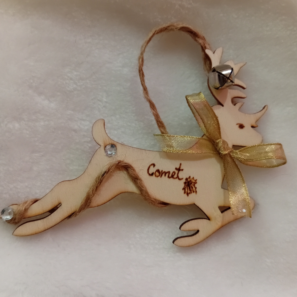 Reindeer Comet Ornament